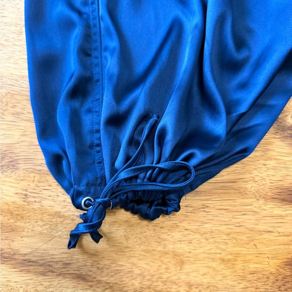 Windsor Satin Navy Wide Leg Cargo Pants ( Never Worn) - Picture 2 of 10